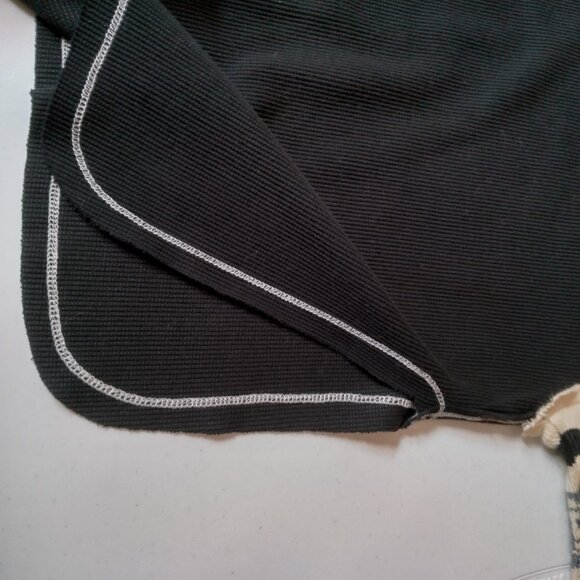 Angel Premium Shirt Plus Size 1X Black Thermal Sweater Sleeves Alpaca Cropped - Picture 16 of 16